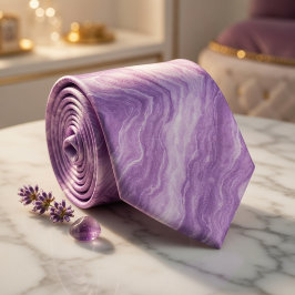 Gravata Onda de Mármore Lavanda