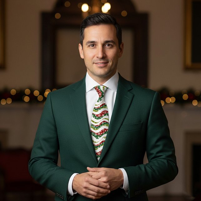 Gravata Ondas de Natal e flocos de neve (Criador carregado)