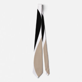 Gravata Ondas Simples 2 - Taupe, Preto e Branco