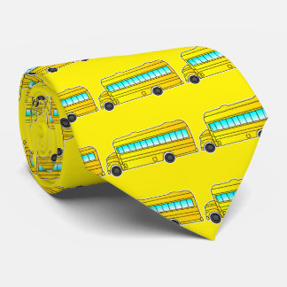 Gravata Ônibus Escolar Amarelo, Presente para Motorista de