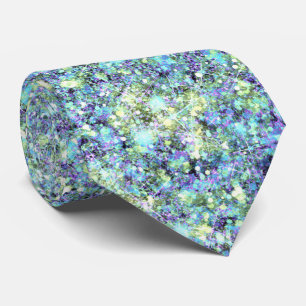 Gravata Opalescente Oceano Azul Verde Brilho de Sereia
