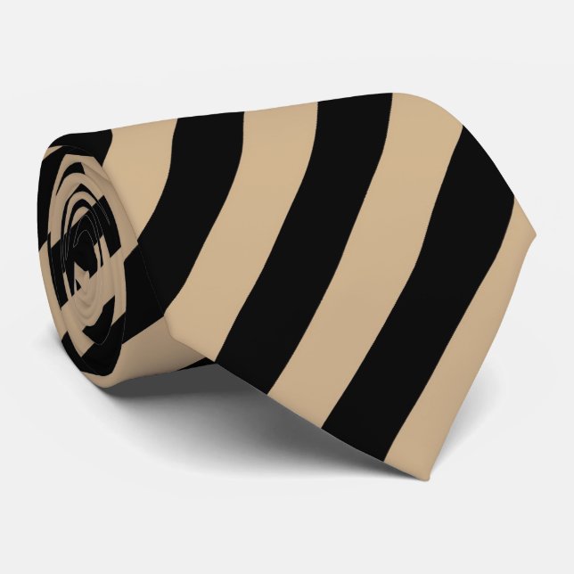 Gravata OPUS Tan e preto (Rolled)