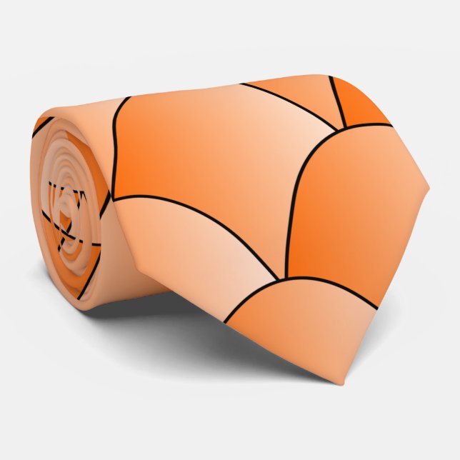Gravata Orange Art Deco Design (Rolled)