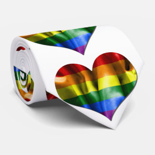 Gravata Orgulho gay Amor Sinalizador do Coração