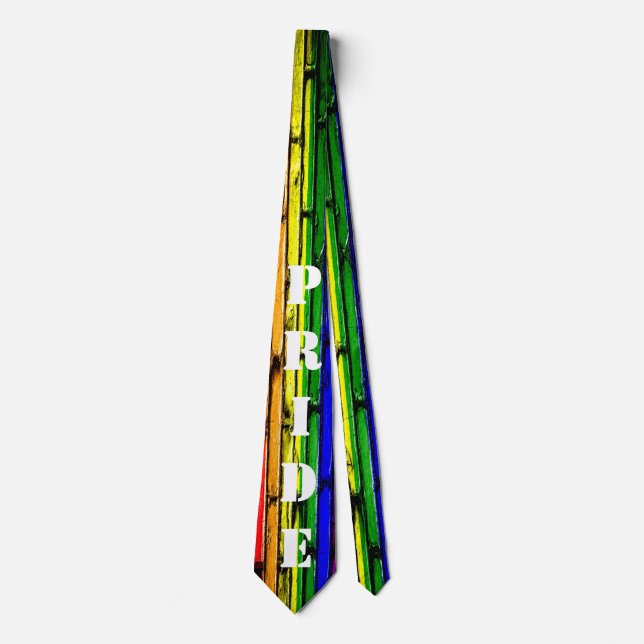 Gravata Orgulho gay Rainbow Bricks Tie (Frente)