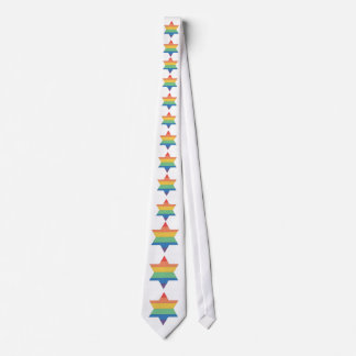 Gravata Orgulho LGBTQ Tortura Judaica Estrela Arco-Íris