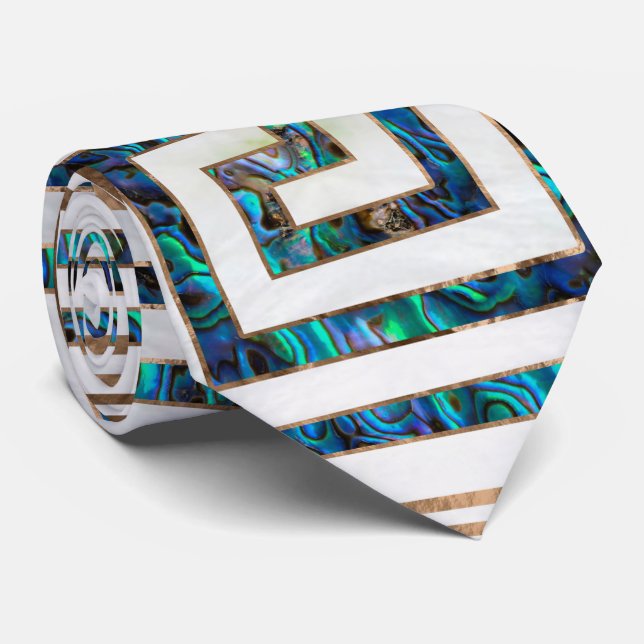 Gravata Ornamento chave grego - olmo e ouro (Rolled)