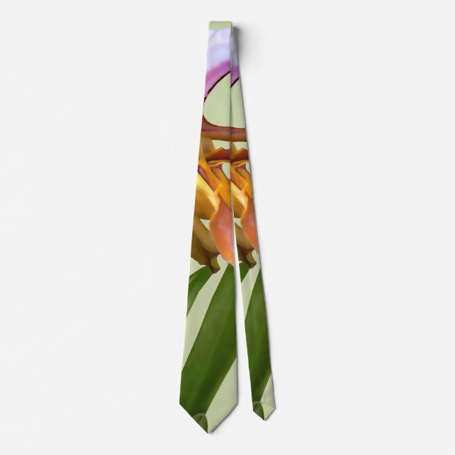 Gravata Orquídeas Paphiopedilum Interligadas (Frente)