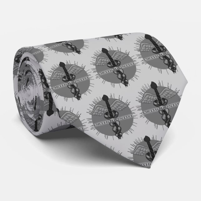 Gravata Ortodontista caduceu  (Rolled)