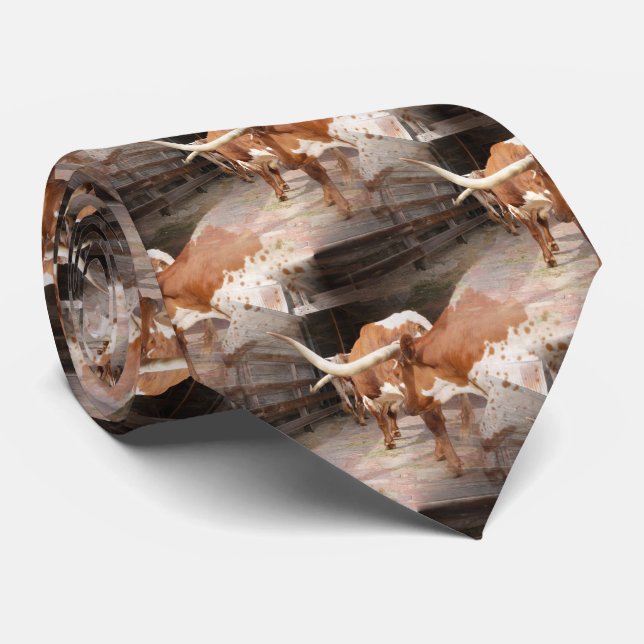 Gravata Os Longhorns do Cattleman (Rolled)