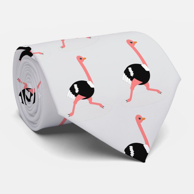 Gravata Ostrich Design (Rolled)