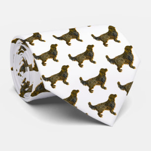 Gravata Ouro Cachorro de Retriever Silhoueen Branco