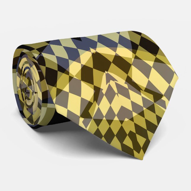 Gravata Ouro luxuoso Tinta brilhante do pescoço (Rolled)