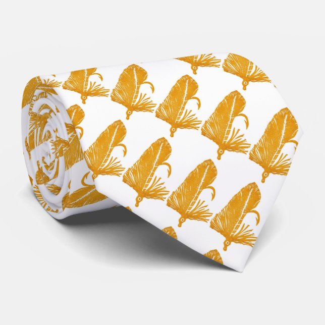 Gravata "Ouro Matuka Streamer" (Rolled)