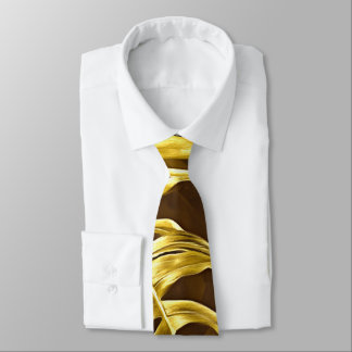 Gravata Ouro monstera Neck Tie