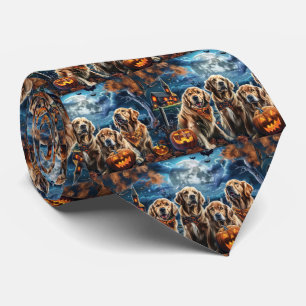 Gravata Ouro Retriever Halloween Spooky