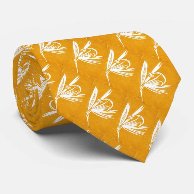 Gravata "Ouro Wet Fly" (Rolled)