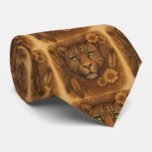 Gravata Ousada com Estampa de Leopardo Moda Masc