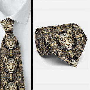 Gravata Ousada de Leopardo Moda Masculina
