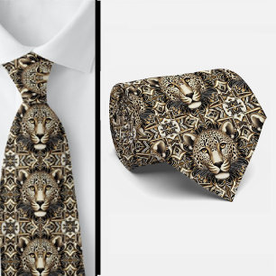 Gravata Ousada de Leopardo Moda Masculina