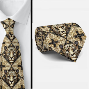 Gravata Ousada de Leopardo Moda Masculina