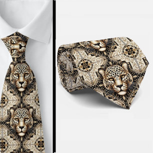 Gravata Ousada de Leopardo Moda Masculina