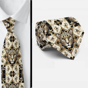 Gravata Ousada de Leopardo Moda Masculina