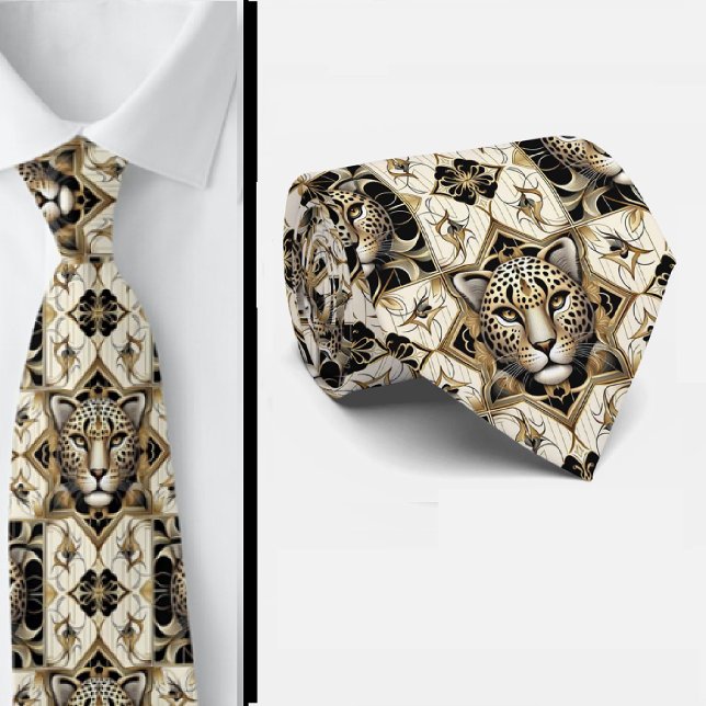 Gravata Ousada de Leopardo | Moda Masculina (Criador carregado)
