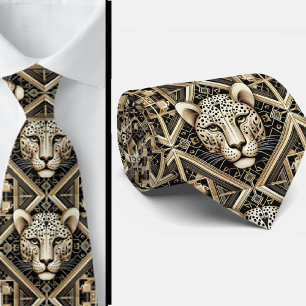 Gravata Ousada de Leopardo Moda Masculina