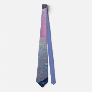 Gravata Ovalas opulentas: tons de azul e rosa em Abstrato