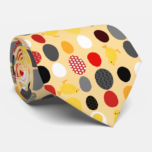 Gravata Ovos de frango do estilo moderno Geométrico Memphi (Rolled)