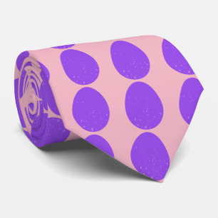 Gravata Ovos de Páscoa com espuma roxa