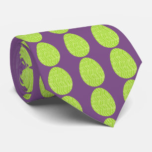 Gravata Ovos de Páscoa Verde Primavera com Padrão