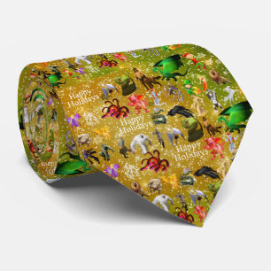 Gravata P é para Phoenix Christmas Tie (Dourado)