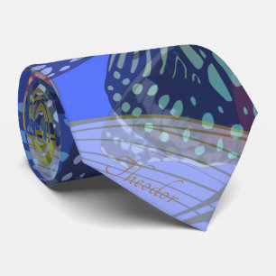 Gravata Padrão Amarelo de Borboleta Dourada Chic