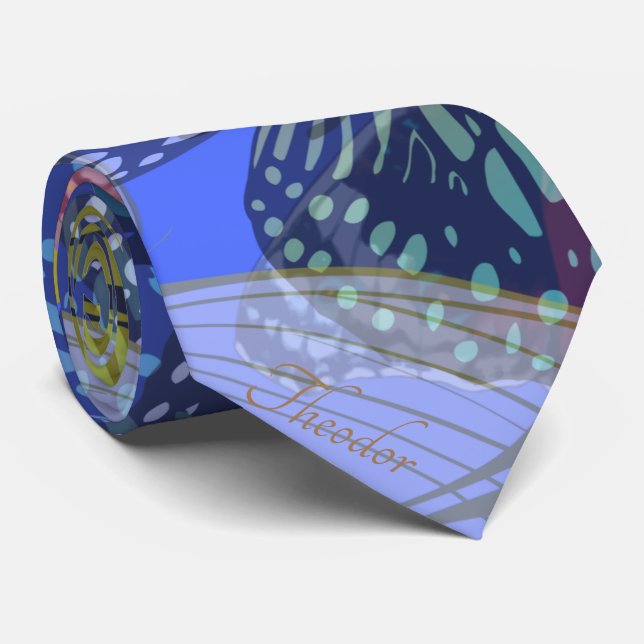 Gravata Padrão Amarelo de Borboleta Dourada Chic (Rolled)