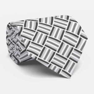 Gravata Padrão ao quadrado - Preto e Branco