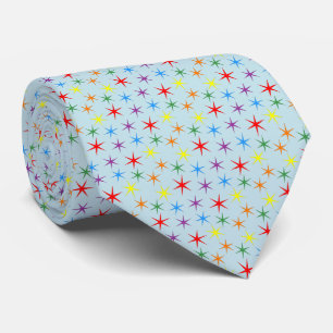 Gravata Padrão Arco-íris mini Estrelas