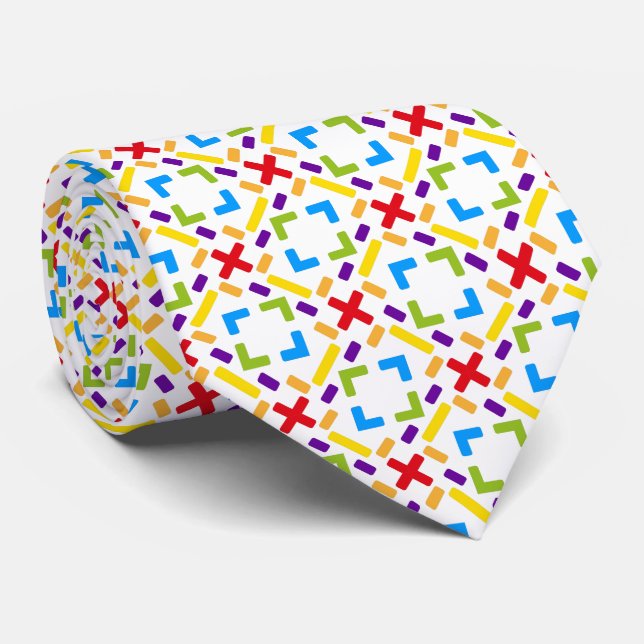 Gravata Padrão Arco-íris padrão gráfico  (Rolled)