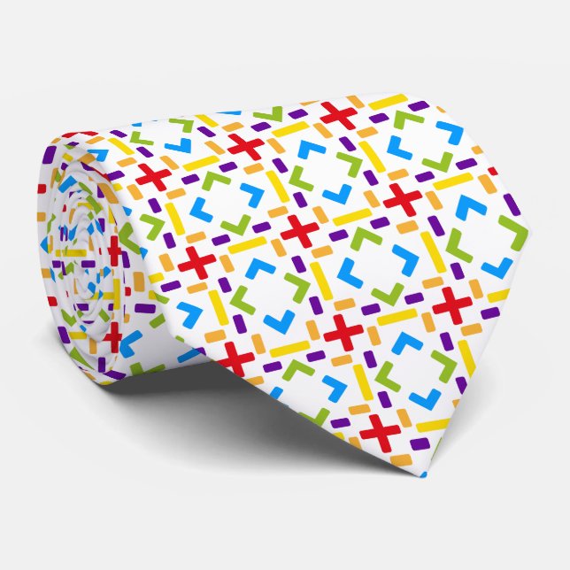 Gravata Padrão Arco-íris padrão gráfico  (Rolled)