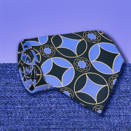 Gravata Padrão Art Deco em azul e preto no2