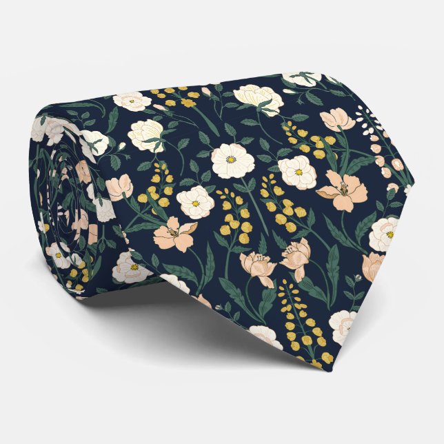 Gravata Padrão Art Nouveau William-Morris (Rolled)