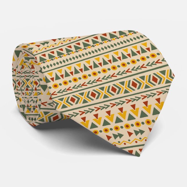 Gravata Padrão Azteca Navajo (Rolled)