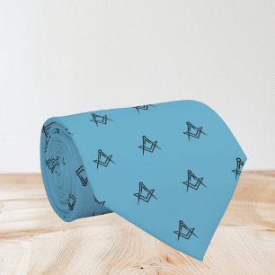 Gravata Padrão Azul Masonry Freemason Masônico