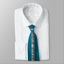 Gravata Padrão azul-teal striped moderno efeito de tinta ú