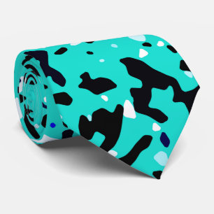 Gravata Padrão Azul Verde Turquesa