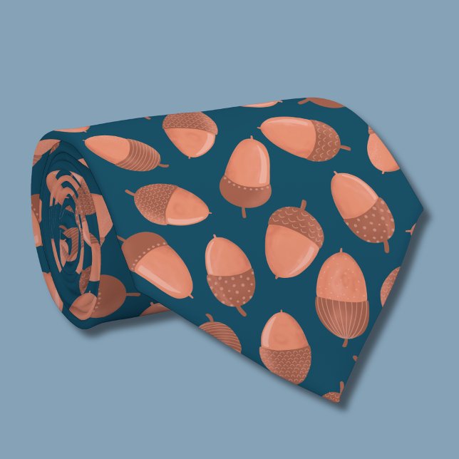 Gravata padrão Blue Acorn (Acorn pattern tie)