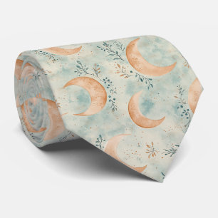 Gravata Padrão Boho Celestial Floral Lua (8)