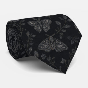 Gravata Padrão Botânico de Halloween Luxuoso Escuro – Pret