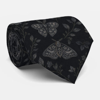 Gravata Padrão Botânico de Halloween Luxuoso Escuro – Pret